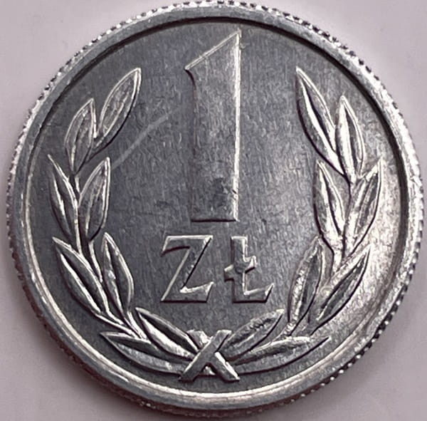 Moneta 1 złoty 1989 stan 1 mała