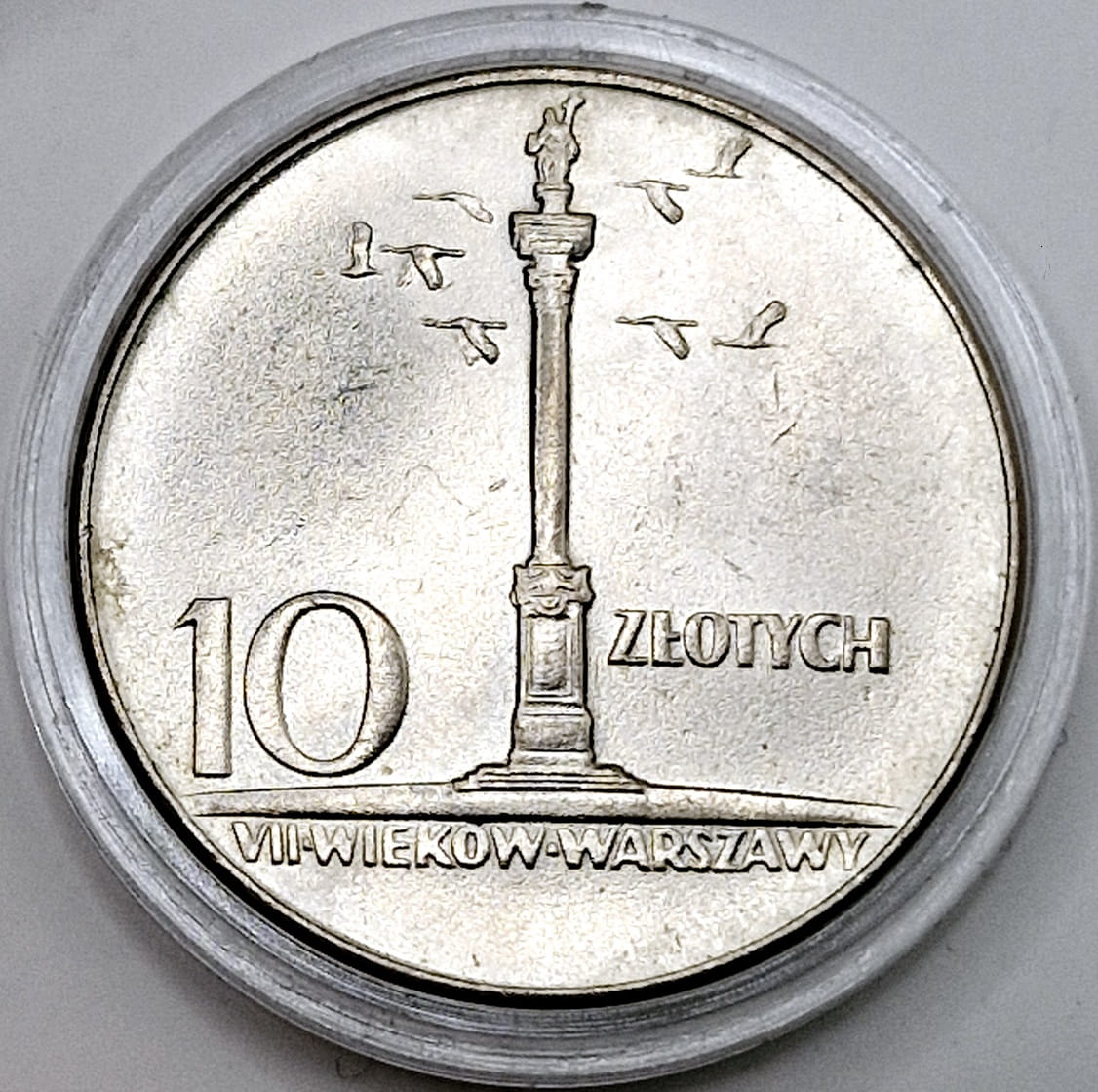 Moneta 10 zł mała Kolumna Zygmunta 1966