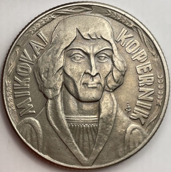 Moneta 10 zł Mikołaj Kopernik 1965 r. stan 2
