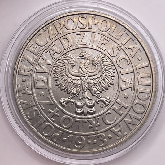 Moneta 20 zł Kwitnące drzewo 1973 r. próba