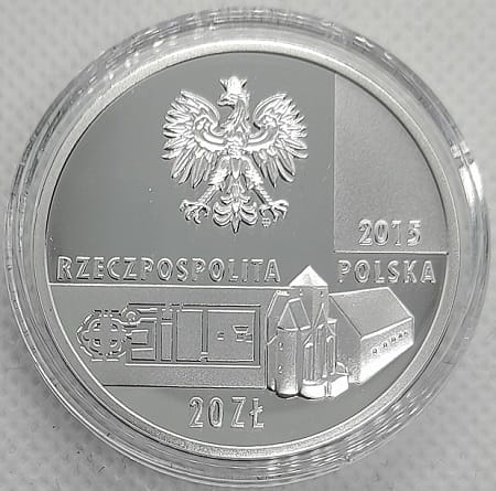 Moneta 20 zł Relikty Budowli na Ostrowie Lednickim 2015 r.