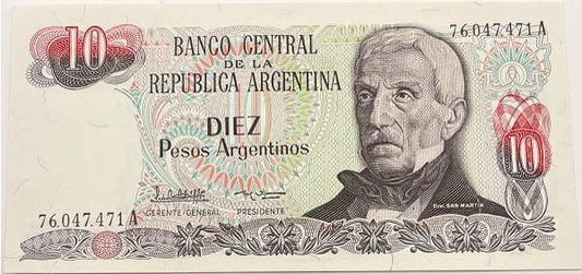 Argentyna banknot 10 pesos UNC