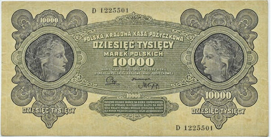 Banknot 10000 marek polskich 1922