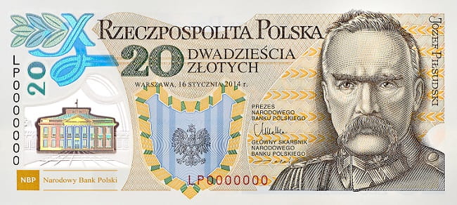 Banknot 20 zł 100. rocznica utworzenia Legionów Polskich 2014