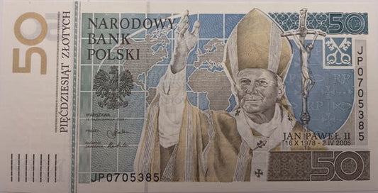 Banknot 50 zł Jan Paweł II 2006
