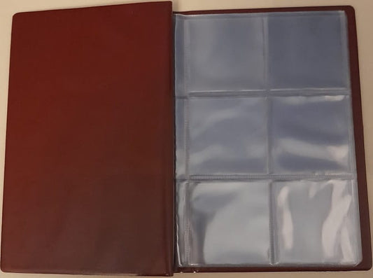 Klaser na holdery 60 okienek 54x54 mm bordowy