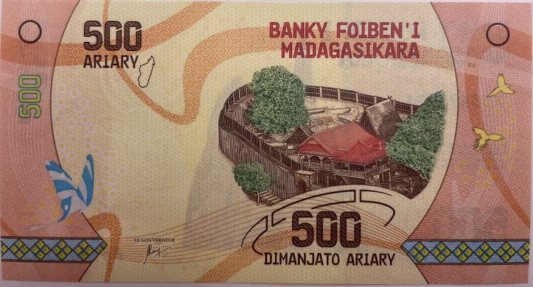 Madagaskar banknot 500 Ariary 2017 UNC