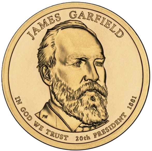 Moneta 1 dolar 2011 James Garfield 20th