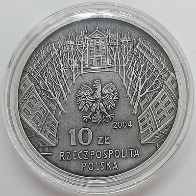 Moneta 10 zł 100-lecie Akademii Sztuk Pięknych ASP 2004