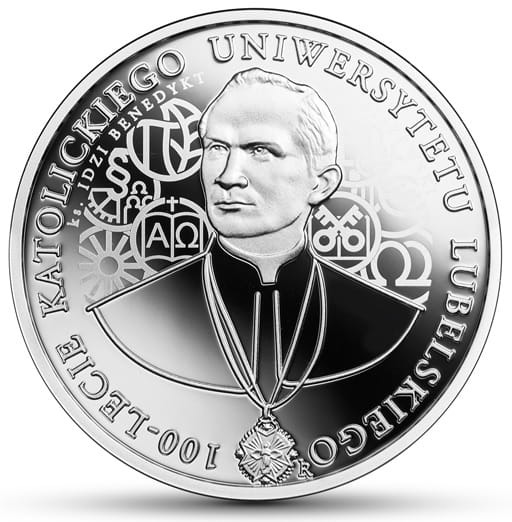 Moneta 10 zł 100. rocz. Katolickiego Uniwersytetu Lubelskiego 2019 r.