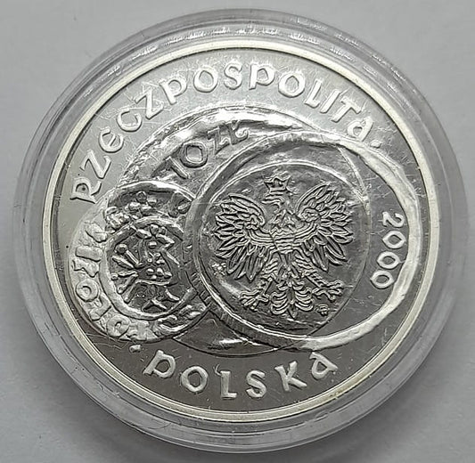 Moneta 10 zł 1000-lecie zjazdu w Gnieźnie 2000