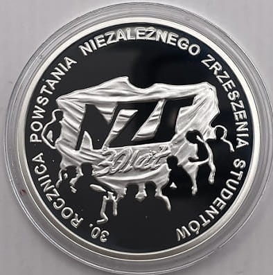 Moneta 10 zł 30. rocz. powstania NZS 2011