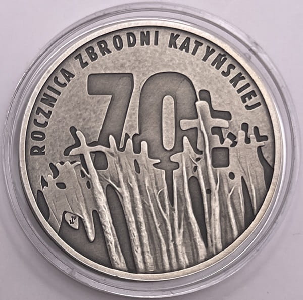 Moneta 10 zł 70 rocznica zbrodni Katyńskiej 2010