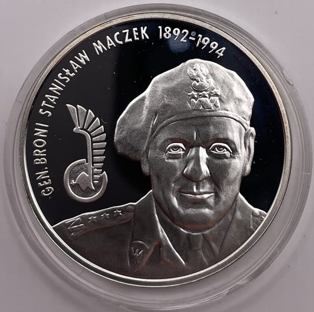 Moneta 10 zł generał Stanisław Maczek 2003