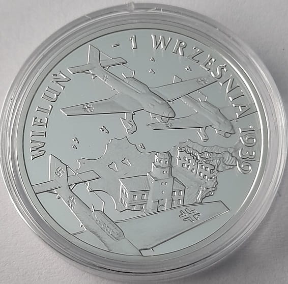 Moneta 10 zł Wrzesień 1939 Wieluń 2009