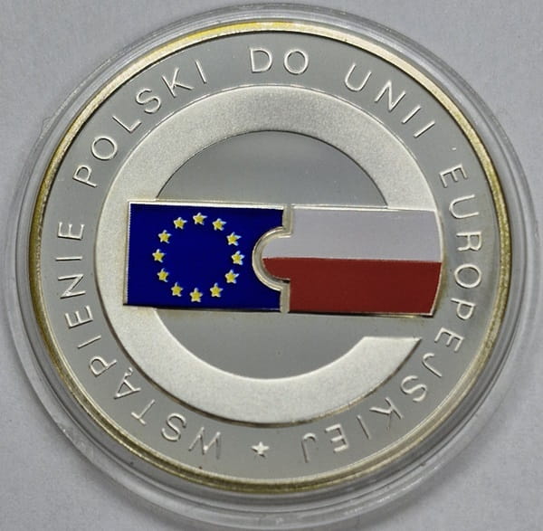 Moneta 10 zł Wstąpienie Polski do Unii Europejskiej 2004