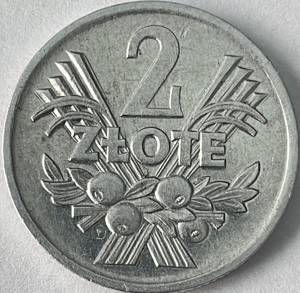 Moneta 2 złote Jagody 1973 stan 2