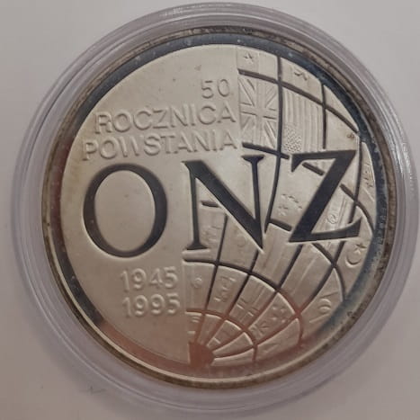 Moneta 20 zł 50. rocznica powstania ONZ 1995