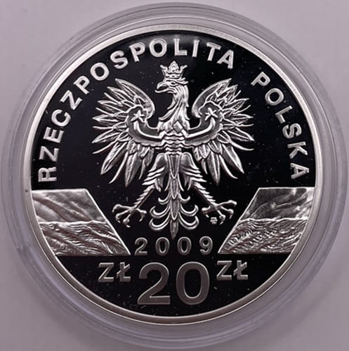 Moneta 20 zł Jaszczurka zielona 2009