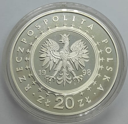 Moneta 20 zł Zamek w Kórniku 1998 r.