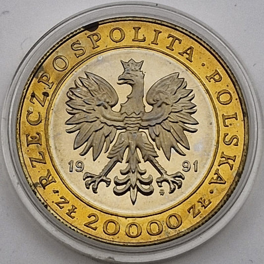 Moneta 20000 zł 225 lat Mennicy Warszawskiej 1991