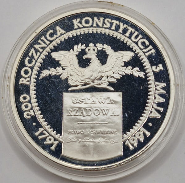Moneta 200000 zł 200 rocznica Konstytucji 3 Maja 1991