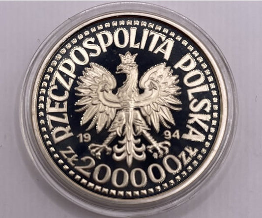 Moneta 200000 zł Zygmunt Stary półpostać 1994 r.