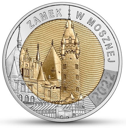 Moneta 5 zł zamek w Mosznej 2022