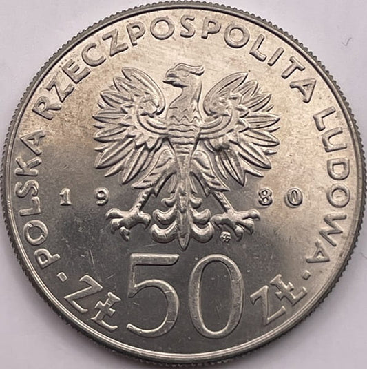 Moneta 50 zł Kazimierz Odnowiciel 1980