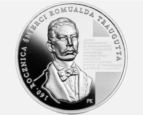 Moneta 10 zł 160 rocznica śmierci Romualda Traugutta 2024