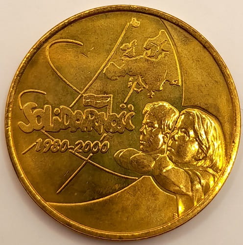 Moneta 2 zł 20-lecie powstania Solidarności 2000