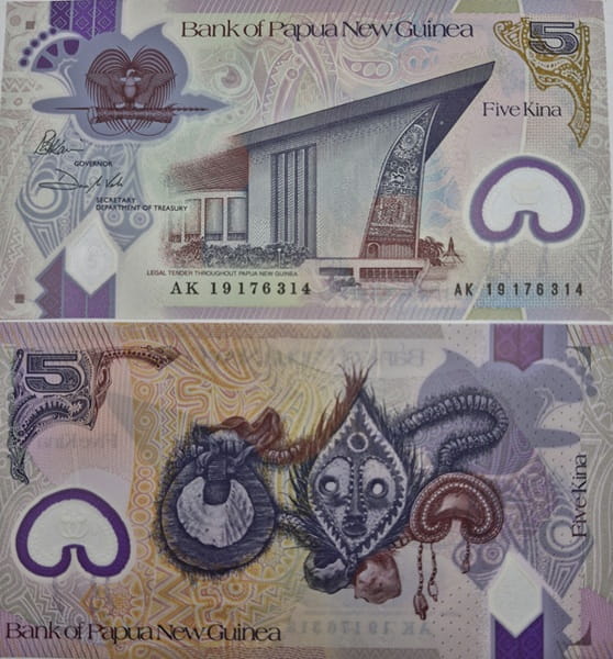 Papua Nowa Gwinea banknot 5 kina 2019
