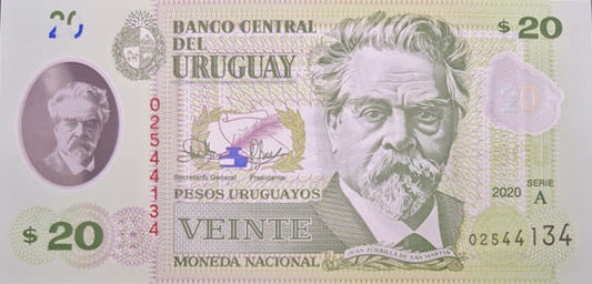 Urugwaj banknot 20 pesos 2020