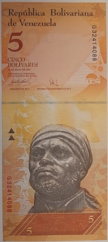 Wenezuela banknot 5 bolivares 2011 UNC