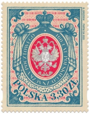 Znaczki 160 lat polskiego znaczka pocztowego arkusz 2020 5034