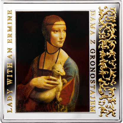 Moneta 1 dolar Dama z gronostajem Arcydzieła renesansu 2012