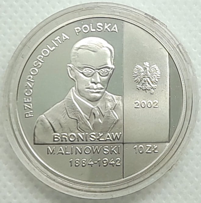Moneta 10 zł Bronisław Malinowski 2002