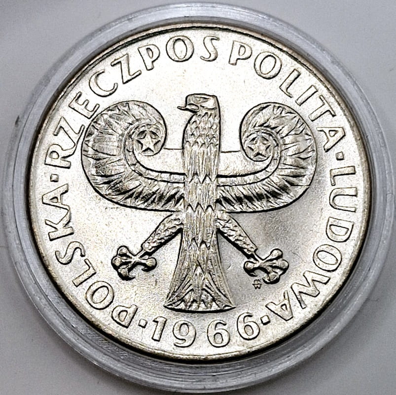 Moneta 10 zł mała Kolumna Zygmunta 1966