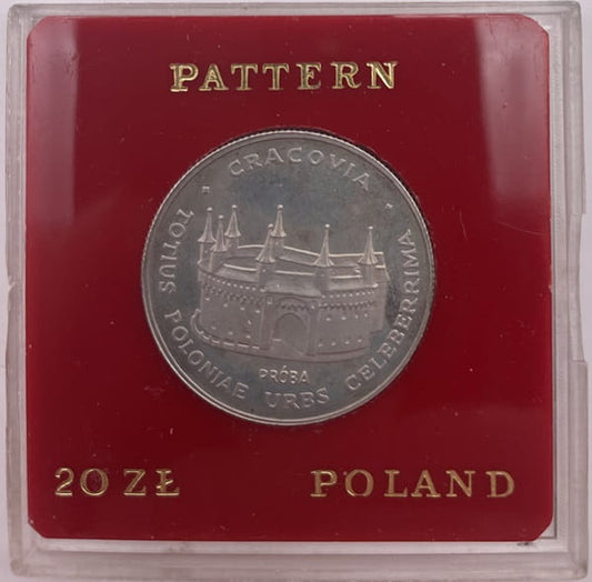 Moneta 20 zł Barbakan Karków 1981 r. próba