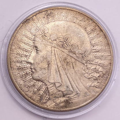 Moneta 10 złotych 1933 r. Polonia Głowa Kobiety stan 3