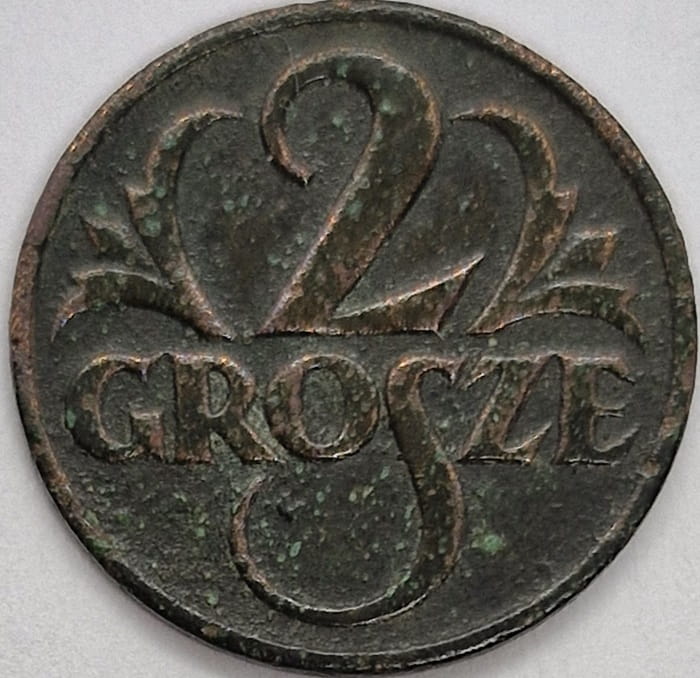 Moneta 2 grosze 1927 r.