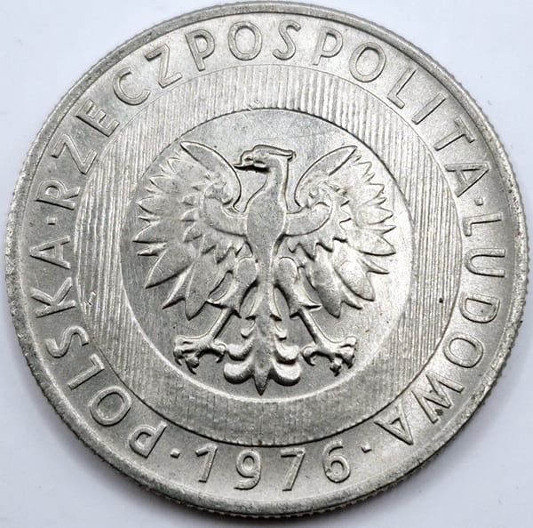 Moneta 20 zł Wieżowiec i kłosy 1976 bz