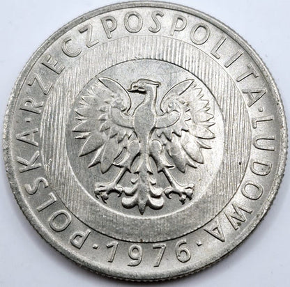 Moneta 20 zł Wieżowiec i kłosy 1976 bz