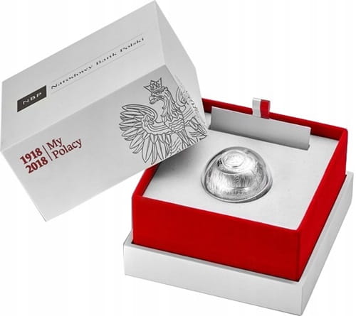 Moneta 100 zł kula 100. rocz. odzyskania niepodległości 2023 r.