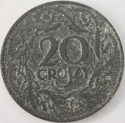 Moneta 20 groszy 1923 Zn cynk