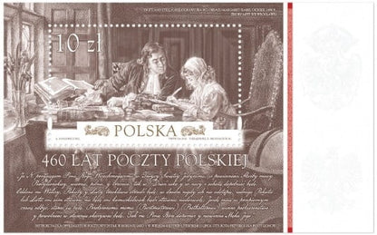 Znaczek 460 lat Poczty Polskiej Blok 2018