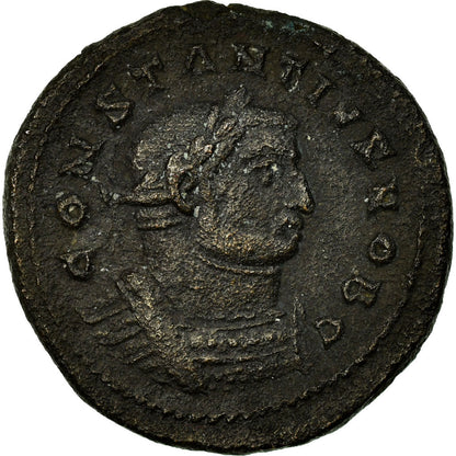Moneta, 
  
  Konstancjusz I, 
  
  Follis