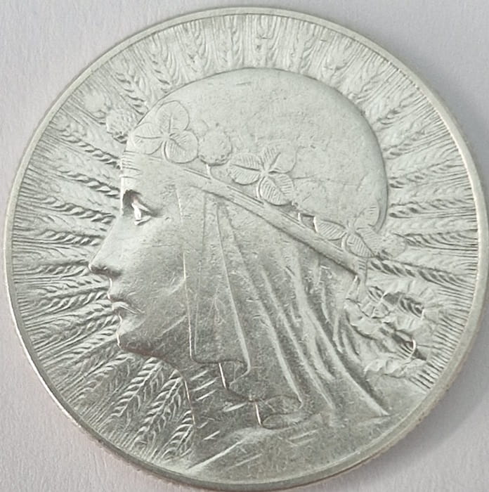 Moneta 5 złotych 1934 Polonia Głowa Kobiety stan 2