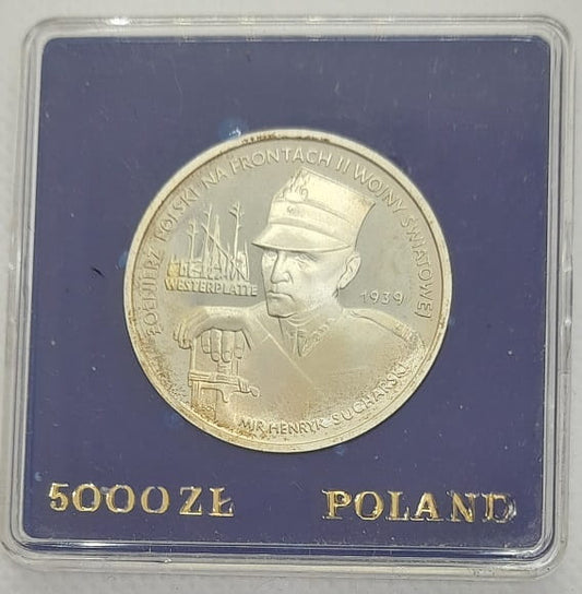 5000 zł Żołnierz Polski na Frontach Westerplatte 1989