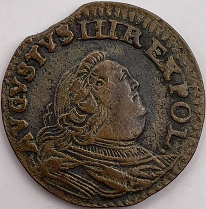 August III Sas grosz koronny 1755r. H